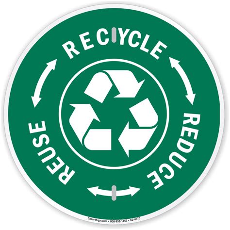 Recycle Reuse Reduce Sign Sku K2 4570