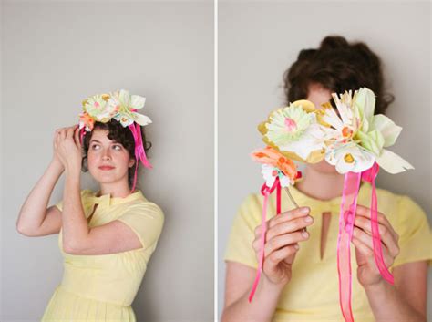 Painted Paper Flower Headbands Diy