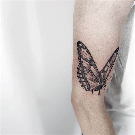 Love the idea of a moth tattoo with a butterfly tattoo, could symbolize day and night, dark and light, or even seasons. 183 Sexiest Butterfly Tattoo Designs in 2021