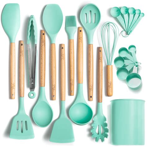 Three Sixty Home Odorless 13 Pc Silicone Cooking Utensils Set With