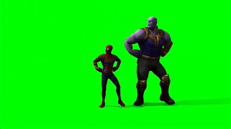 Thanos And Spider Man Dancing Greenscreen 720p Hd Youtube