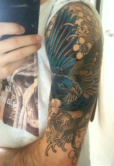 Wiptui Bird Half Sleeve Tattoo From Dean At Sacred Tattoo Kingsland Nz