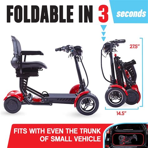 Actiwe Electric Powered Motorized Transformer 4 Wheel Mobility Scooter