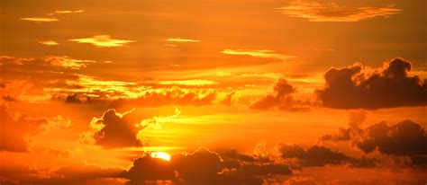 Cloudscape オレンジ オレンジ色の空の無料の写真素材
