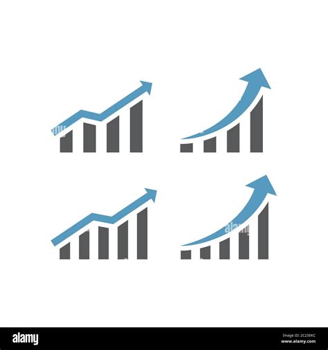 Vector Growing Graph Icon Financial Report Vector Icon White