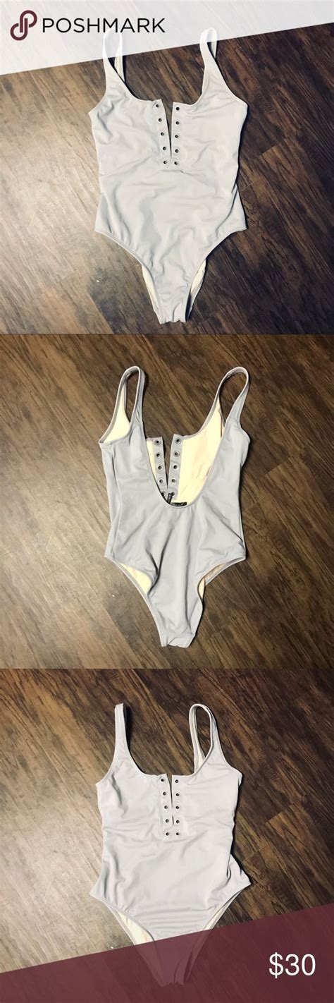 Pacsun Gray One Piece One Piece One Piece Bikini Grey One Piece