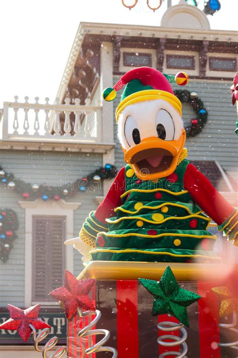 Donald Duck Celebrate Christmas New Year Editorial Photography Image