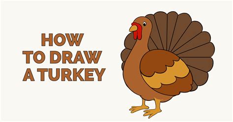 How To Draw A Turkey Really Easy Drawing Tutorial