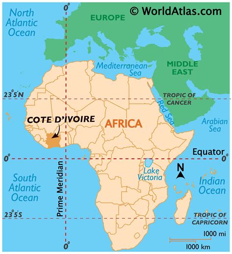 Cote Divoire Map Geography Of Cote Divoire Map Of Cote Divoire