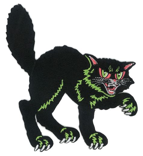 Check spelling or type a new query. Halloween Black Cat Iron-ON Patch 50s 60s Vintage ...