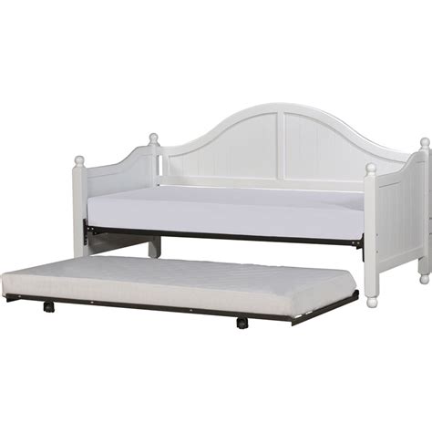 Hillsdale Augusta Wooden Daybed With Suspension Deck And Trundle In White