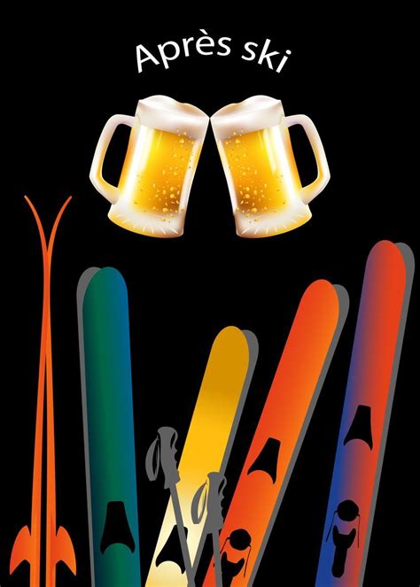 Apres Ski Poster By LeewardDesign Displate Ski Posters Skiing