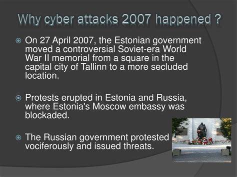 Ppt Estonia Cyber Attacks 2007 Powerpoint Presentation Free Download