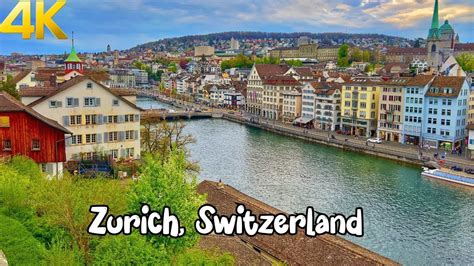 Zurich Switzerland Walking Tour 4k 60fps A Beautiful Swiss City