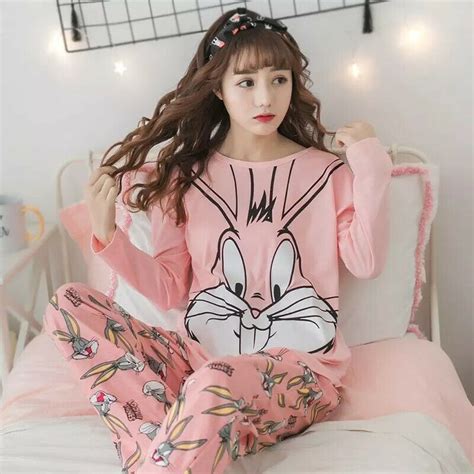 Bugs Bunny Printed Womens 2 Piece Set Suit Summer Pyjamas Lounge Wear Night Ebay Pijamas