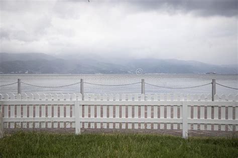 Sky And White Fences Stock Image Image Of Fence Summer 12539519