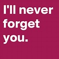 I'll never forget you. - Post by busylizzie on Boldomatic