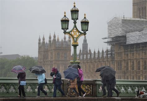 London Weather High Winds And Heavy Rain To Batter Britain And The
