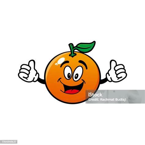 Smiling Orange Fruit Cartoon Mascot Character Vector Illustration