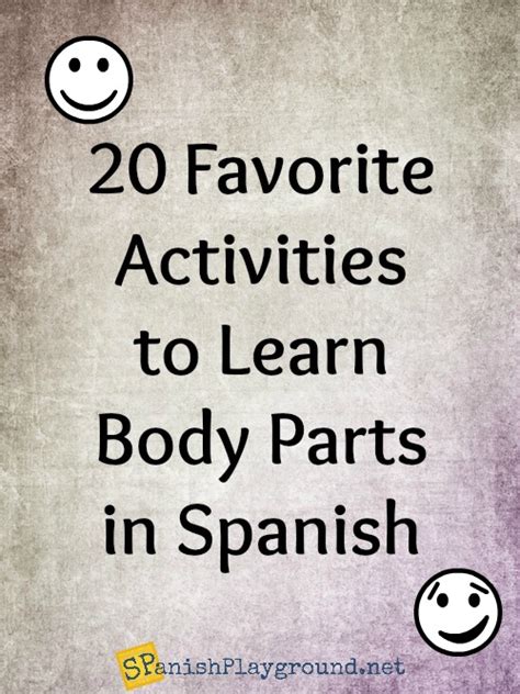 Spanish Body Parts Activities Spanish Playground