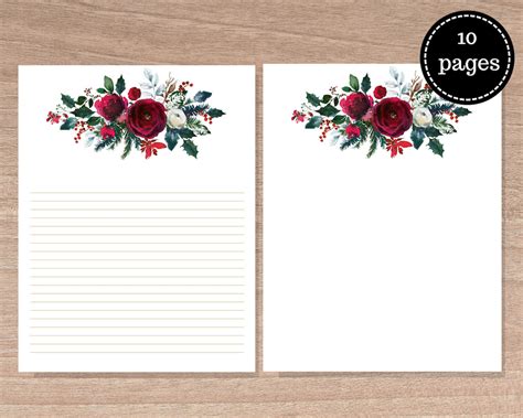 Floral Stationary For Wedding Writing Paper Printables 316