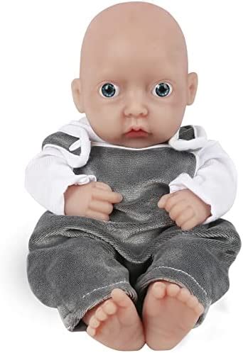 Vollence Inch Sleeping Full Body Silicone Baby Dolls Not Vinyl Material Dolls Eye Closed