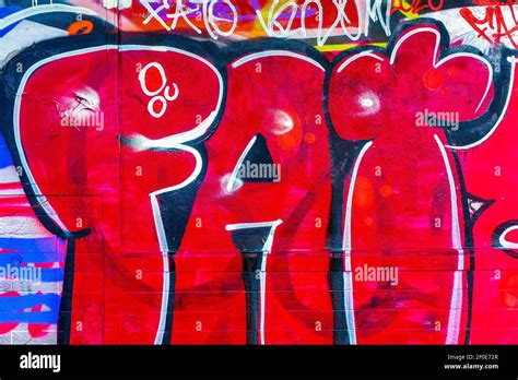 Berlin Germany Graffiti And Urban Street Art Mural At The Former
