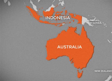 Map Of Australia And Indonesia Cities And Towns Map