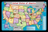 Large detailed kids map of the USA | USA | Maps of the USA | Maps ...