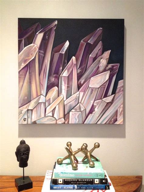Amethyst Crystals Original Oil Painting By Carin Vaughn Oil Painting