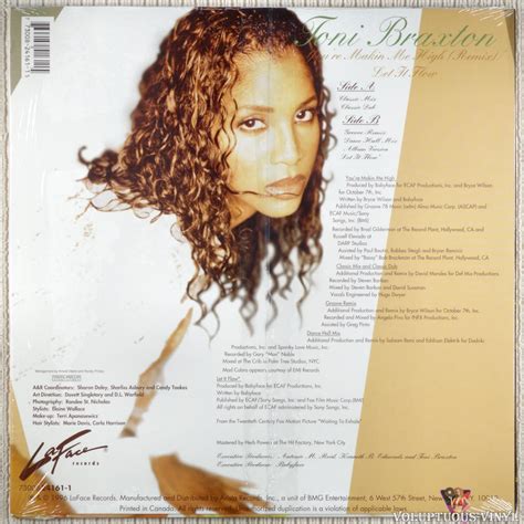 Toni Braxton Youre Makin Me High Remix Let It Flow 1996 Vinyl