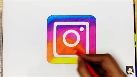 How To Draw The Instagram App Logo Rabia Drawing Art Youtube
