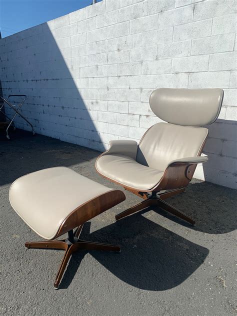 Mid Century Modern Mcm Eames Inspired Lounge Chair Armchair Ottoman