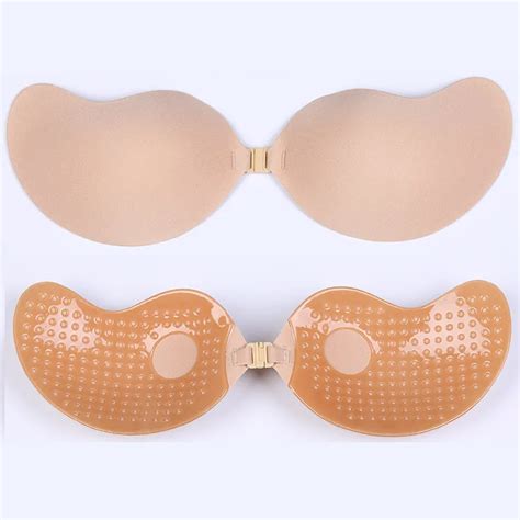 Women Strapless Backless Push Up Self Adhesive Plunge Bra Reusable Magic Invisible Sticky Bras