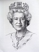 Queen Elizabeth ll | Porträtzeichnung, Königin elisabeth, Skizzen kunst