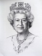 Queen Elizabeth ll | Queen elizabeth portrait, Queen art, Queen drawing