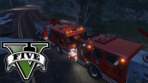 Gta 5 Firefighter Mod Clay County Fire Rescue Engine 24 Responding To