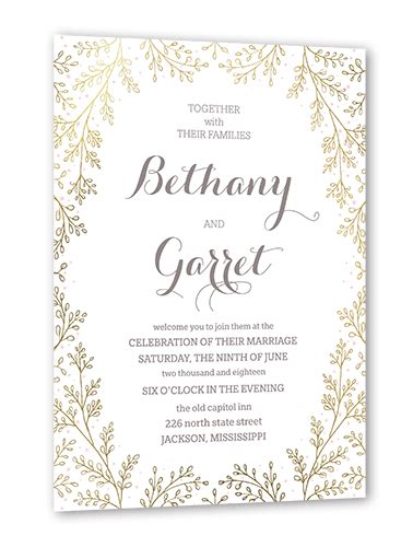 This free psd mockup easy to edit with smart objects. Botanical Luster Radiance 5x7 Wedding Invitations | Shutterfly
