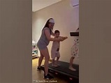 Heather & Titus enjoying their treadmill walk - YouTube