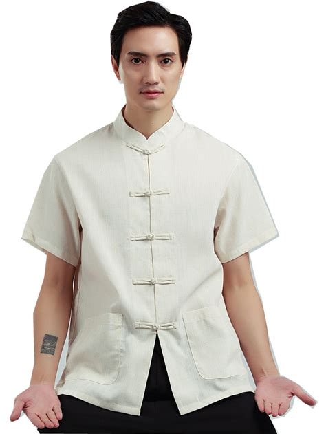 Shanghai Story Mans Cotton Shirt Chinese Traditional Top Male Chinese