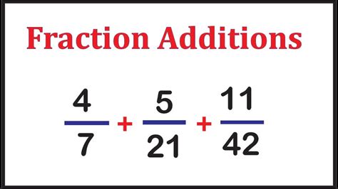Fraction Addition How To Add Fractions With Different Denominators