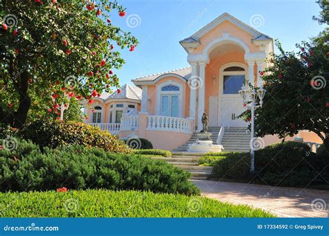 Elegant Entrance To Beautiful Mansion Stock Photography Image 17334592