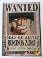 Poster One Piece Mediano Wanted de Roronoa Zoro - Otaku Place