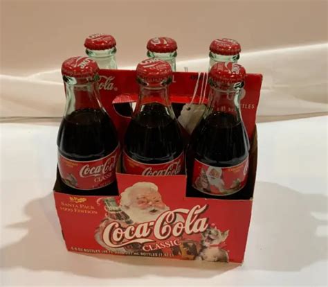 CHRISTMAS COCA COLA Classic Glass Bottles Oz Santa Coke Holiday