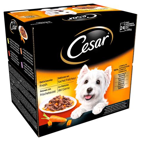 Let's get real, you don't have to be a veterinary nutritionist to know good food. Cesar Deliciously Fresh - Wet Dog Food for Adult Dogs 1 ...
