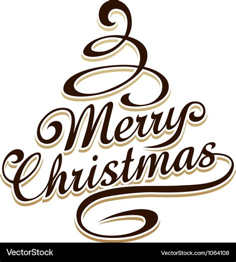 Merry Christmas Typography Royalty Free Vector Image