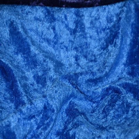 Royal Blue Panne Crush Stretch Velvet Apparel And Backdrop Fabric