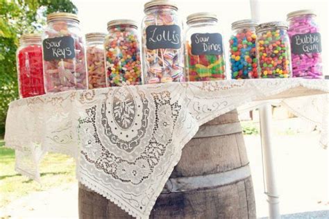 11 diy candy buffet ideas for rustic outdoor weddings rustic outdoor wedding diy candy buffet