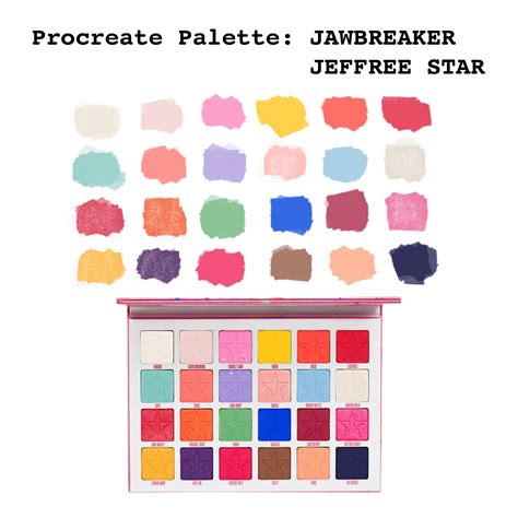 Procreate Palette JAWBREAKER Jeffree Star Inspired Color Etsy