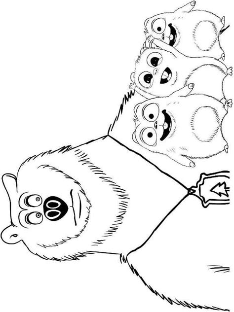 Grizzly bear coloring page from grizzly bears category. Kids-n-fun.com | 6 coloring pages of Grizzy and the Lemmings